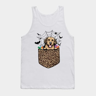 Cute Leopard Golden Retriever Halloween Dog Lover Gift Tank Top